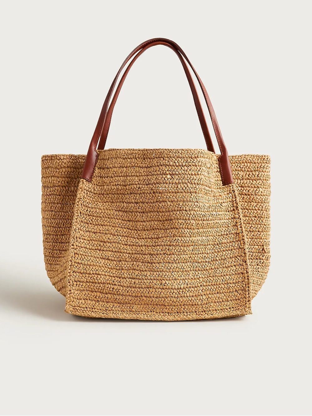 NWT J. Crew Large handknotted packable tote bag